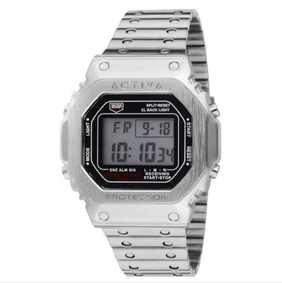 ACWM424-001- Activa X Invicta Digital Unisex Watch- 44.5 mm, Silver - Picture 1 of 5